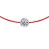 Bracelet Redline Pure 1 Diamant 0.10ct Or Blanc Fil Rouge