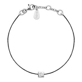Bracelet Redline NOIS CARRE 1 Diamant 0.05 ct argent fil noir
