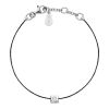 Bracelet Redline NOIS CARRE 1 Diamant 0.05 ct argent fil noir