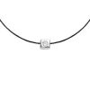 Bracelet Redline NOIS CARRE 1 Diamant 0.05 ct argent fil noir