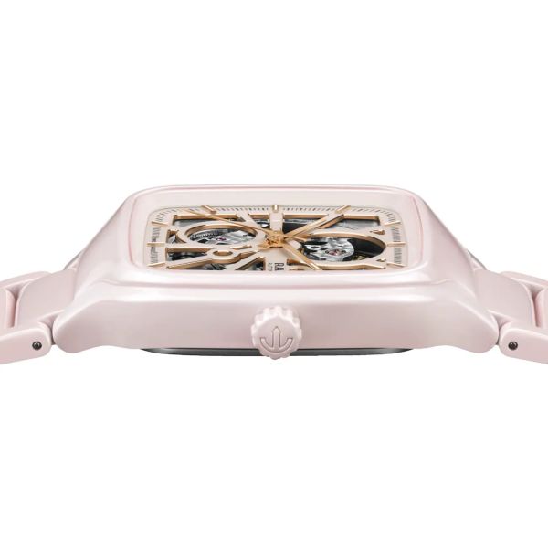 Montre Rado True Square Automatic Open Heart Céramique Rose 38 mm