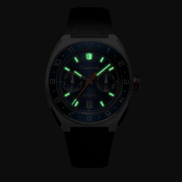 Montre Depancel Allure DRIVER Cadran Bleu Bracelet Caoutchouc Noir