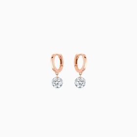 Mini Créoles La Brune & La Blonde 360° Or Rose 0,60ct