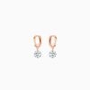 Mini Créoles La Brune & La Blonde 360° Or Rose 0,60ct