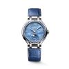 Montre Longines Primaluna Moonphase 34 mm Automatique Cadran Nacre bleue Bracelet Alligator