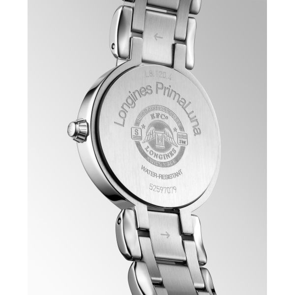 Montre Longines Primaluna 26.50 mm Quartz Cadran Argenté Bracelet Acier