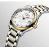 Montre Longines Master Collection 25.50 mm Automatique Cadran Nacre blanche Bracelet Acier et coiffe en or jaune