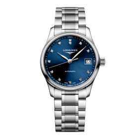 Montre Longines Master Collection 34 mm Automatique Cadran Bleu soleillé Bracelet Acier