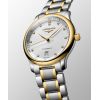 Montre Longines Master Collection 38.50 mm Automatique Cadran Argenté Bracelet Acier et coiffe en or jaune