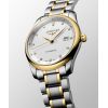 Montre Longines Master Collection 40 mm Automatique Cadran Argenté Bracelet Acier et coiffe en or jaune