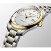 Montre Longines Master Collection 40 mm Automatique Cadran Argenté Bracelet Acier et coiffe en or jaune