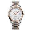 Montre Longines Master Collection 40 mm Automatique Cadran Argenté Bracelet acier et coiffe en or rose