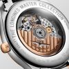 Montre Longines Master Collection 40 mm Automatique Cadran Argenté Bracelet acier et coiffe en or rose