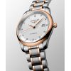Montre Longines Master Collection 40 mm Automatique Cadran Argenté Bracelet acier et coiffe en or rose