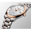 Montre Longines Master Collection 40 mm Automatique Cadran Argenté Bracelet acier et coiffe en or rose