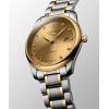 Montre Longines Master Collection 40 mm Automatique Cadran Doré Bracelet Acier et coiffe en or jaune