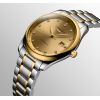 Montre Longines Master Collection 40 mm Automatique Cadran Doré Bracelet Acier et coiffe en or jaune