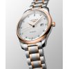 Montre Longines Master Collection 42 mm Automatique Cadran Argenté Bracelet acier et coiffe en or rose