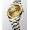 Montre Longines Master Collection 42 mm Automatique Cadran Doré Bracelet Acier et coiffe en or jaune