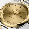 Montre Longines Master Collection 42 mm Automatique Cadran Doré Bracelet Acier et coiffe en or jaune