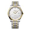 Montre Longines Master Collection 42 mm Automatique Cadran Argenté Bracelet Acier et coiffe en or jaune