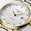 Montre Longines Master Collection 42 mm Automatique Cadran Argenté Bracelet Acier et coiffe en or jaune
