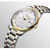 Montre Longines Master Collection 42 mm Automatique Cadran Argenté Bracelet Acier et coiffe en or jaune