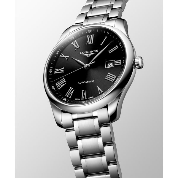 Montre Longines Master Collection 42 mm Automatique Cadran Noir Bracelet Acier