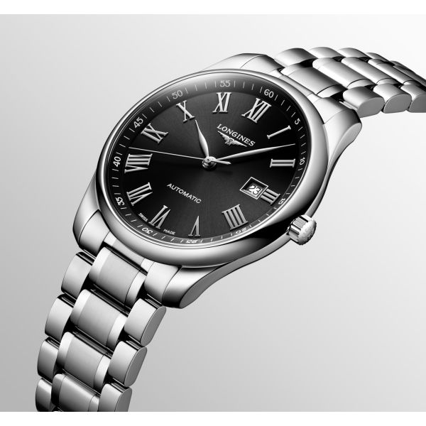 Montre Longines Master Collection 42 mm Automatique Cadran Noir Bracelet Acier