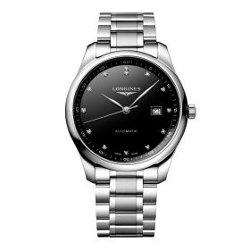 Montre Longines Master Collection 42 mm Automatique Cadran Noir laqué poli Bracelet Acier