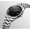 Montre Longines Master Collection 42 mm Automatique Cadran Noir laqué poli Bracelet Acier