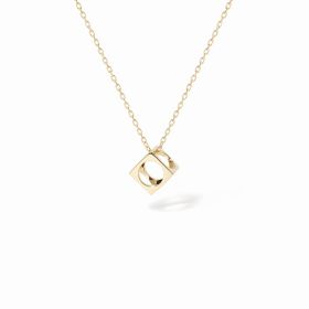 Pendentif dinh van Le Pavé Petit Modèle Or Jaune chaîne forçat