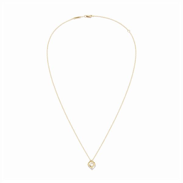 Pendentif dinh van Le Pavé Petit Modèle Or Jaune chaîne forçat