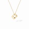 Pendentif dinh van Le Pavé Moyen Modèle Or Jaune chaîne forçat