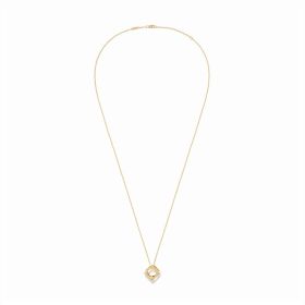 Pendentif dinh van Le Pavé Moyen Modèle Or Jaune chaîne forçat