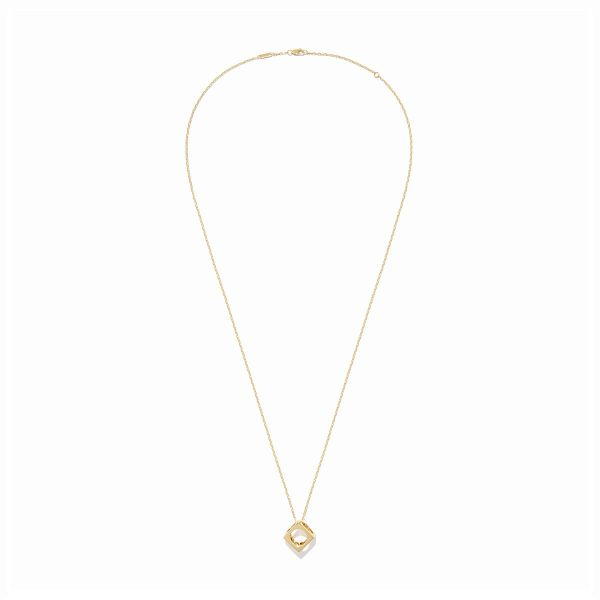 Pendentif dinh van Le Pavé Moyen Modèle Or Jaune chaîne forçat