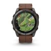 Montre Garmin Fenix 8 Pro 51mm AMOLED Sapphire Titane Bracelet Cuir + Silicone