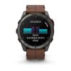 Montre Garmin Fenix 8 Pro 51mm AMOLED Sapphire Titane Bracelet Cuir + Silicone