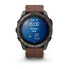 Montre Garmin Fenix 8 Pro 51mm AMOLED Sapphire Titane Bracelet Cuir + Silicone