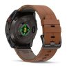 Montre Garmin Fenix 8 Pro 51mm AMOLED Sapphire Titane Bracelet Cuir + Silicone