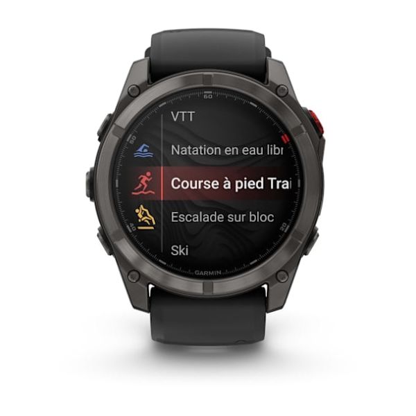 Montre Garmin Fenix 8 Pro 51mm AMOLED Sapphire Titane Bracelet Gray