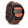 Montre Garmin Fenix 8 Pro 47mm AMOLED Sapphire Titane Bracelet Cuir + Silicone