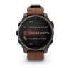 Montre Garmin Fenix 8 Pro 47mm AMOLED Sapphire Titane Bracelet Cuir + Silicone