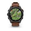 Montre Garmin Fenix 8 Pro 47mm AMOLED Sapphire Titane Bracelet Cuir + Silicone