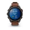 Montre Garmin Fenix 8 Pro 47mm AMOLED Sapphire Titane Bracelet Cuir + Silicone