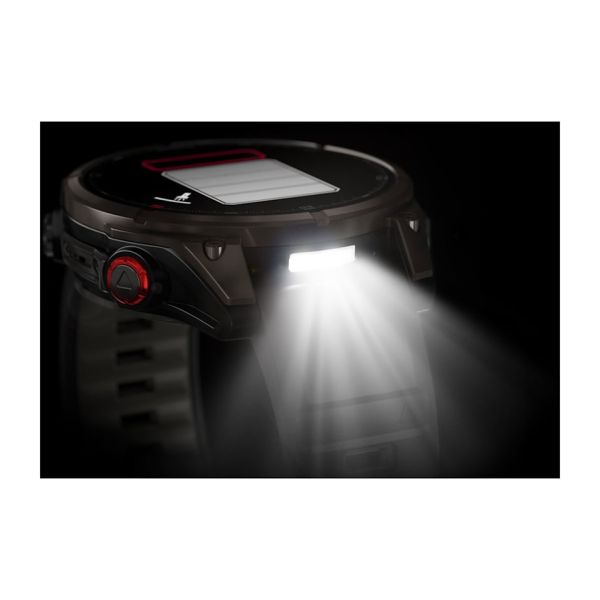 Montre Garmin Fenix 8 Pro 47mm AMOLED Sapphire Titane Bracelet Cuir + Silicone