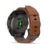 Montre Garmin Fenix 8 Pro 47mm AMOLED Sapphire Titane Bracelet Cuir + Silicone