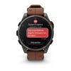Montre Garmin Fenix 8 Pro 47mm AMOLED Sapphire Titane Bracelet Cuir + Silicone
