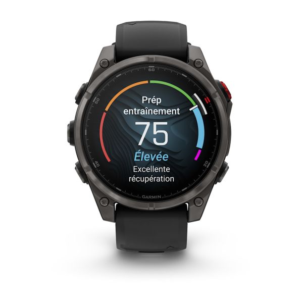 Montre Garmin Fenix 8 Pro 47mm AMOLED Sapphire Titane Bracelet Noir