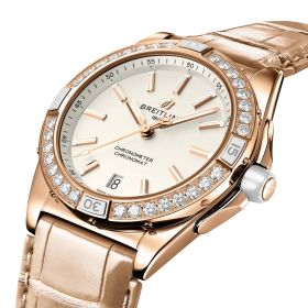 Montre Breitling Super Chronomat Automatic 38 Origins Cadran Crème Bracelet Cuir Beige